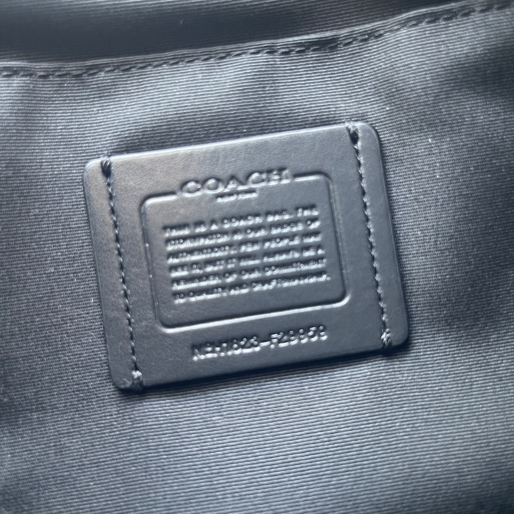 Coach Signature Zip-Top Hobo Bag – Black & Gray Monogram Canvas - Picture 13 of 14